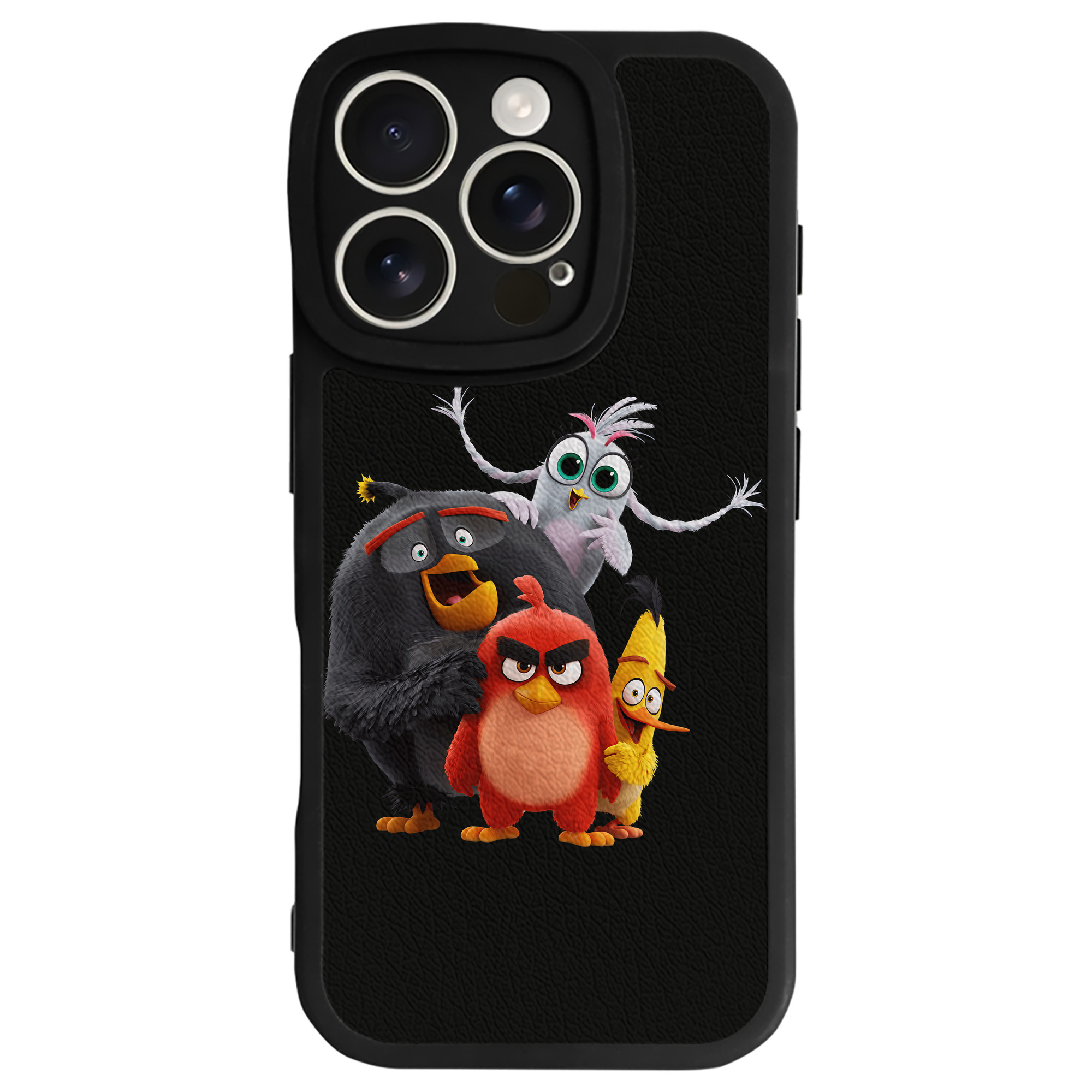 （画像用） Angry Birds アングリーバード 【iPhone 16シリーズ対応】シリコンスマホケース（レザー調） 材質：シリコン